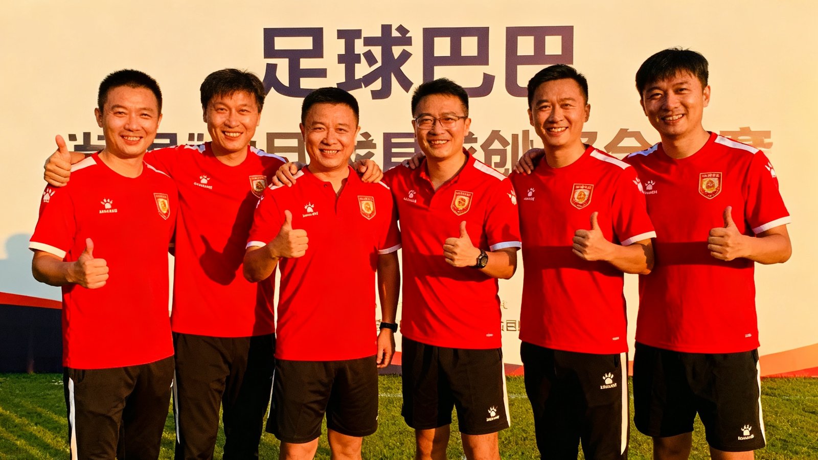 足球巴巴创始团队2019年首次团建合影，充满激情与信念
